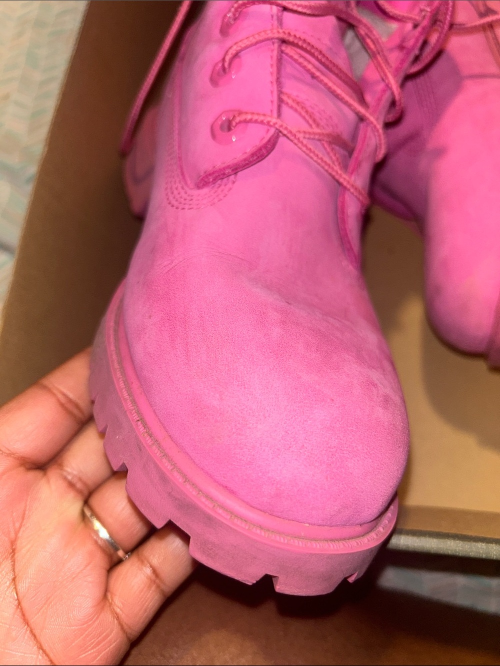 Pink Timberland Boot - Picture 3 of 4